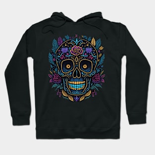 Skull with Flowers Hoodie